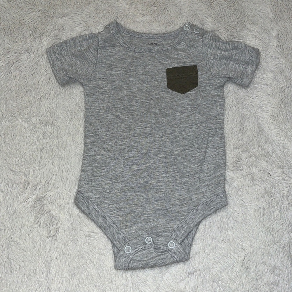 (3 for $10) George gray bodysuit